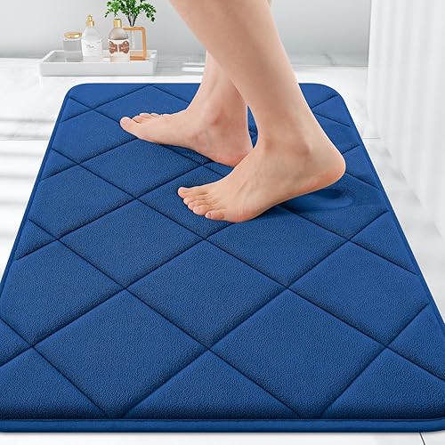 Miniatura 225 de OLANLY Tapete de baño de espuma viscoelástica de 24 x 16 pulgadas, ultra suave y absorbente, lavable a máquina, cómodo tapete de baño para suelo de