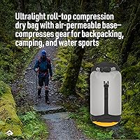 Vista 2 de Sea to Summit eVac Bolsa seca de compresión ultraligera, impermeable, 20 litros, azul atolón