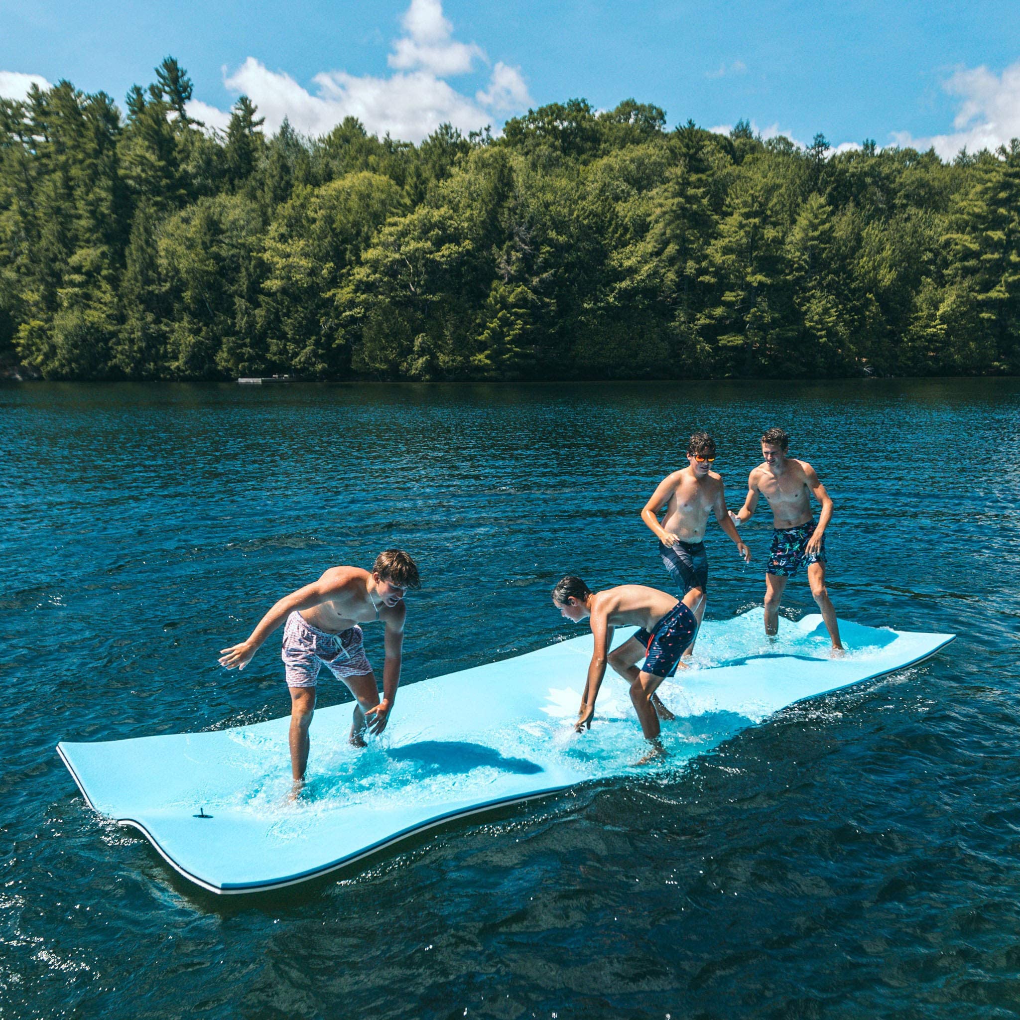 Tapis Mousse Eau Tapis Flottant Eau Portable LOVIVER - Tapis D'Été Mousse Pour Piscine Et Loisirs Aquatiques Bleu