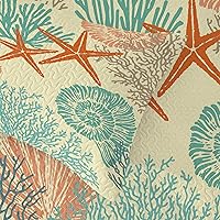 Vista 7 de Tritard Juego de edredón costero de 3 piezas tamaño King, edredones reversibles de microfibra con 2 fundas de almohada, ropa de cama de playa suave