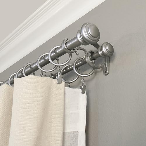 Miniatura 9 de Juego de doble barra de cortina y urna de 1 pulgada para ventana de la marca Decopolitan
