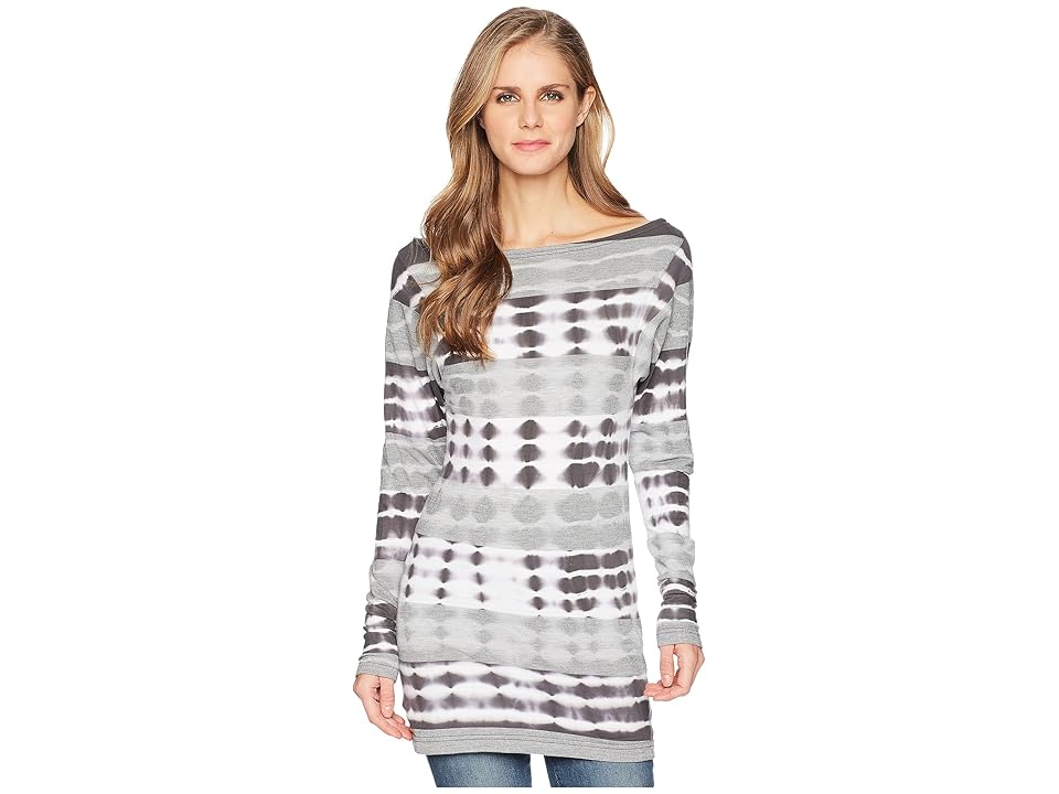 

Hard Tail Dolman Slide Tunic (Electric Lines 1) Women's Clothing, White