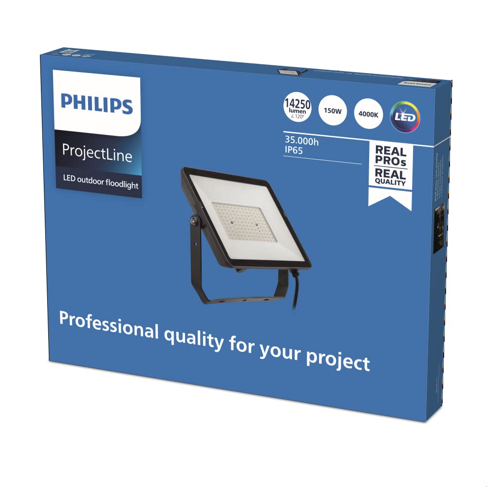Philips Projectline LED Floodlight [150 Watts - 4000K Cool White Light] for Outdoor Commercial Lighting