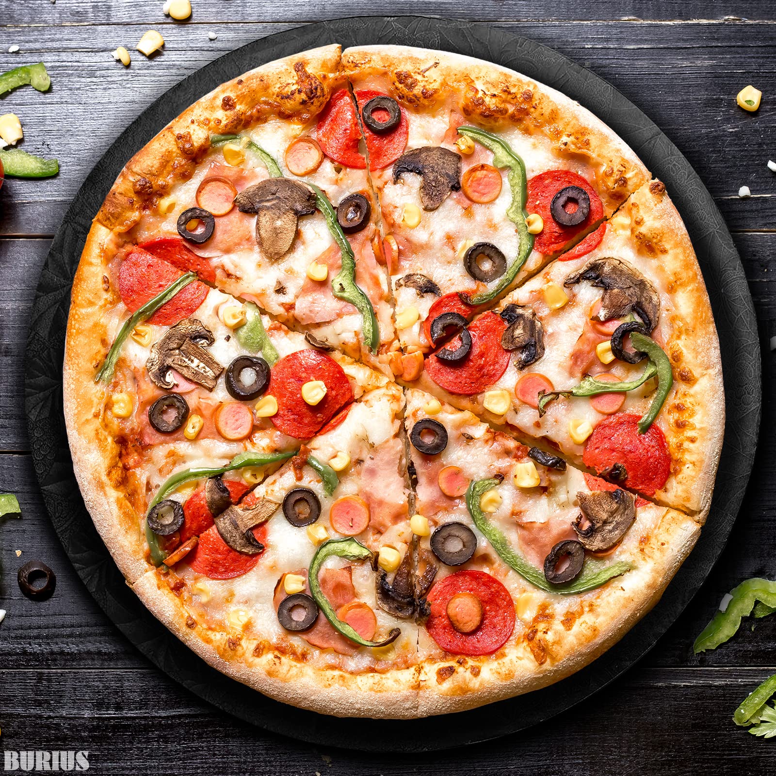 Black Round Tray 12 Inch Cardboard Circles Black Cake Board Cake Drum Wrap Covering Display Board Round Cardboard Cake Rounds - BURIUS