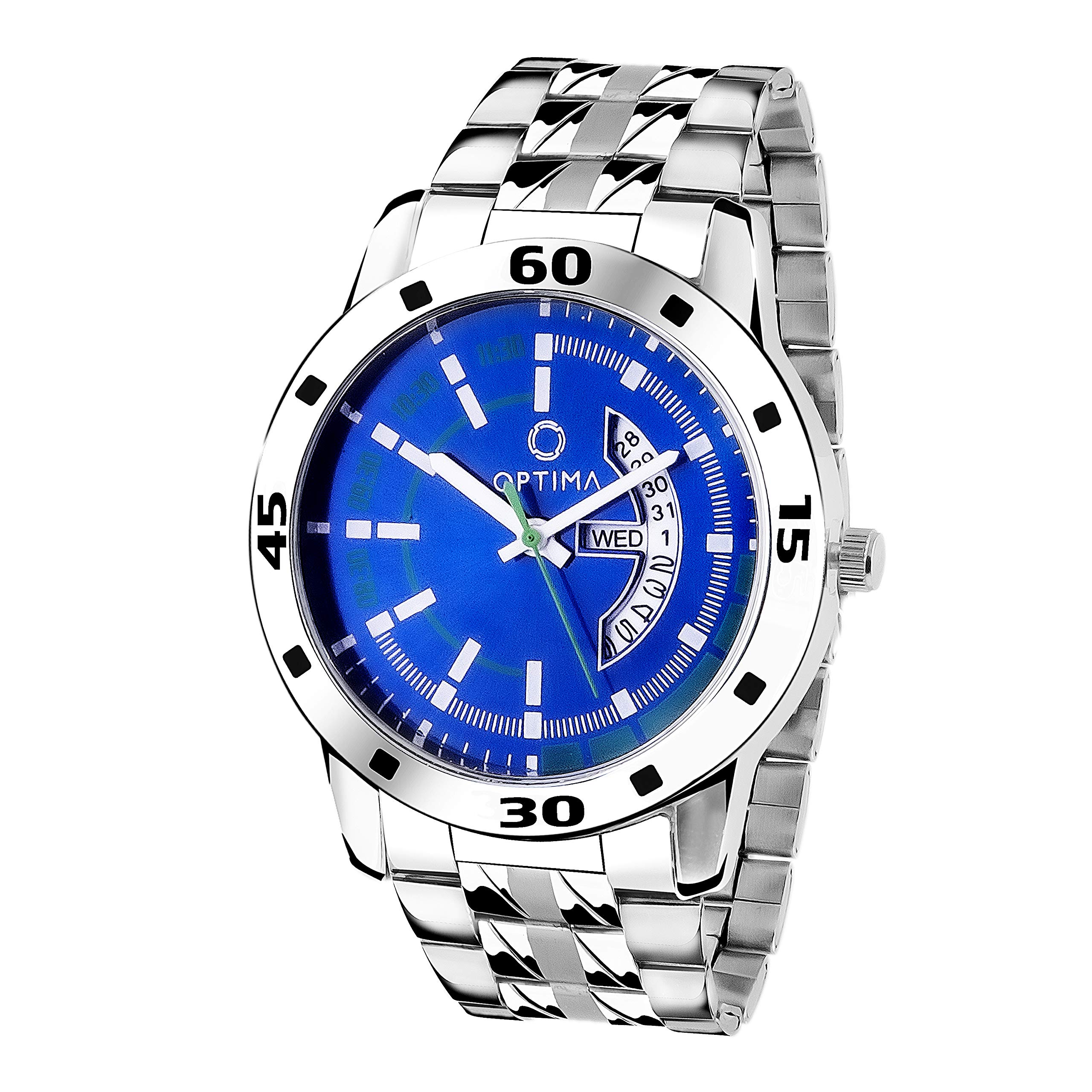 OPTIMA OMD-612 Stainless Steel Unique Analog Watch for Men, Blue Dial (B0819MXFH6) Amazon Price History, Amazon Price Tracker