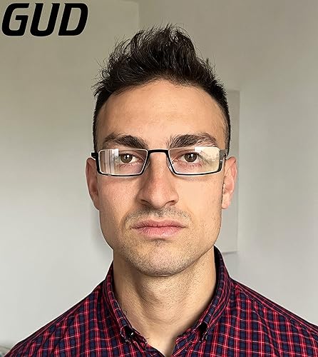 Miniatura 2 de GUD Gafas de lectura, 3 pares de anteojos de lectura de medio borde para hombres y mujeres de lectura