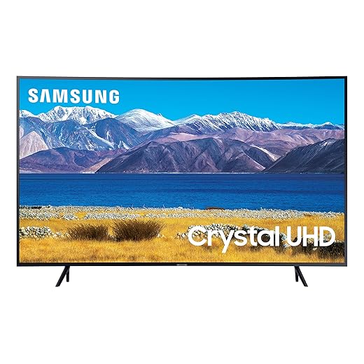 SAMSUNG 55-inch Class Curved UHD TU-8300 Series - 4K UHD HDR Smart TV With Alexa Built-in (UN55TU8300FXZA, 2020 Model)