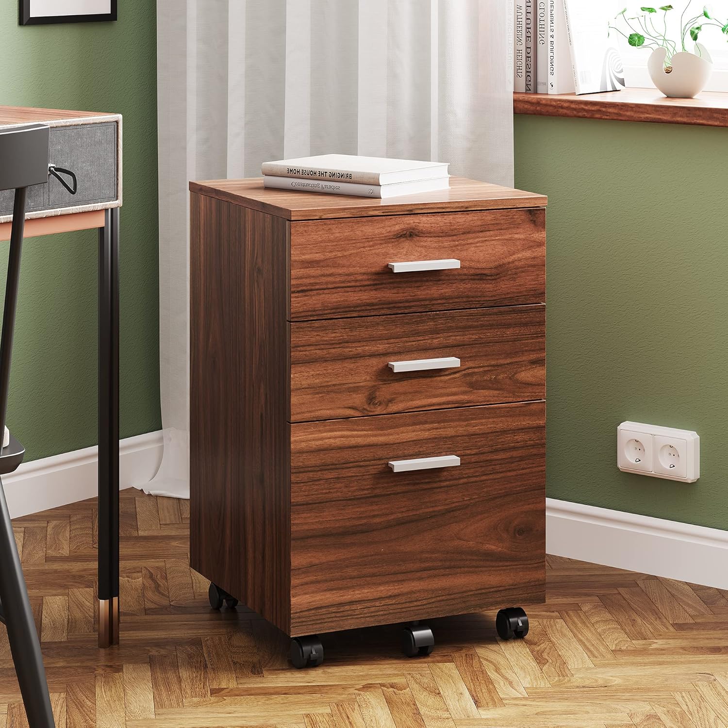 Vertical File DEVAISE 3Drawer Wood Vertical File