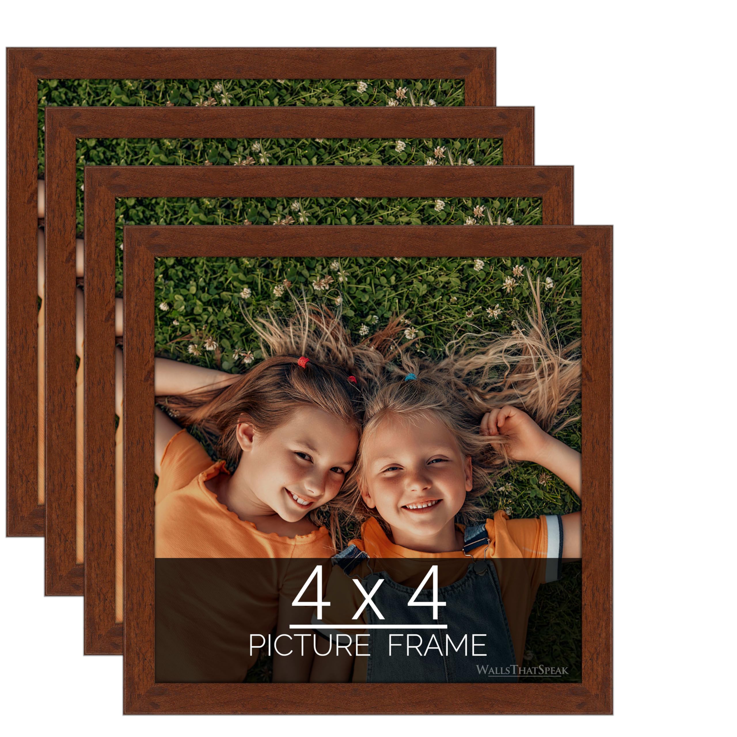 Amazon.com - wallsthatspeak 4x4 Dark Walnut Rustic Pine Picture