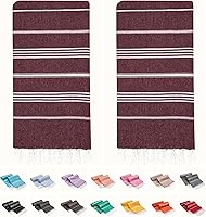 Vista 12 de PARK&OZ - Toallas ligeras de algodón turco (2 unidades) Prelavadas Absorbentes y de secado rápido Sin arena De gran tamaño Toallas