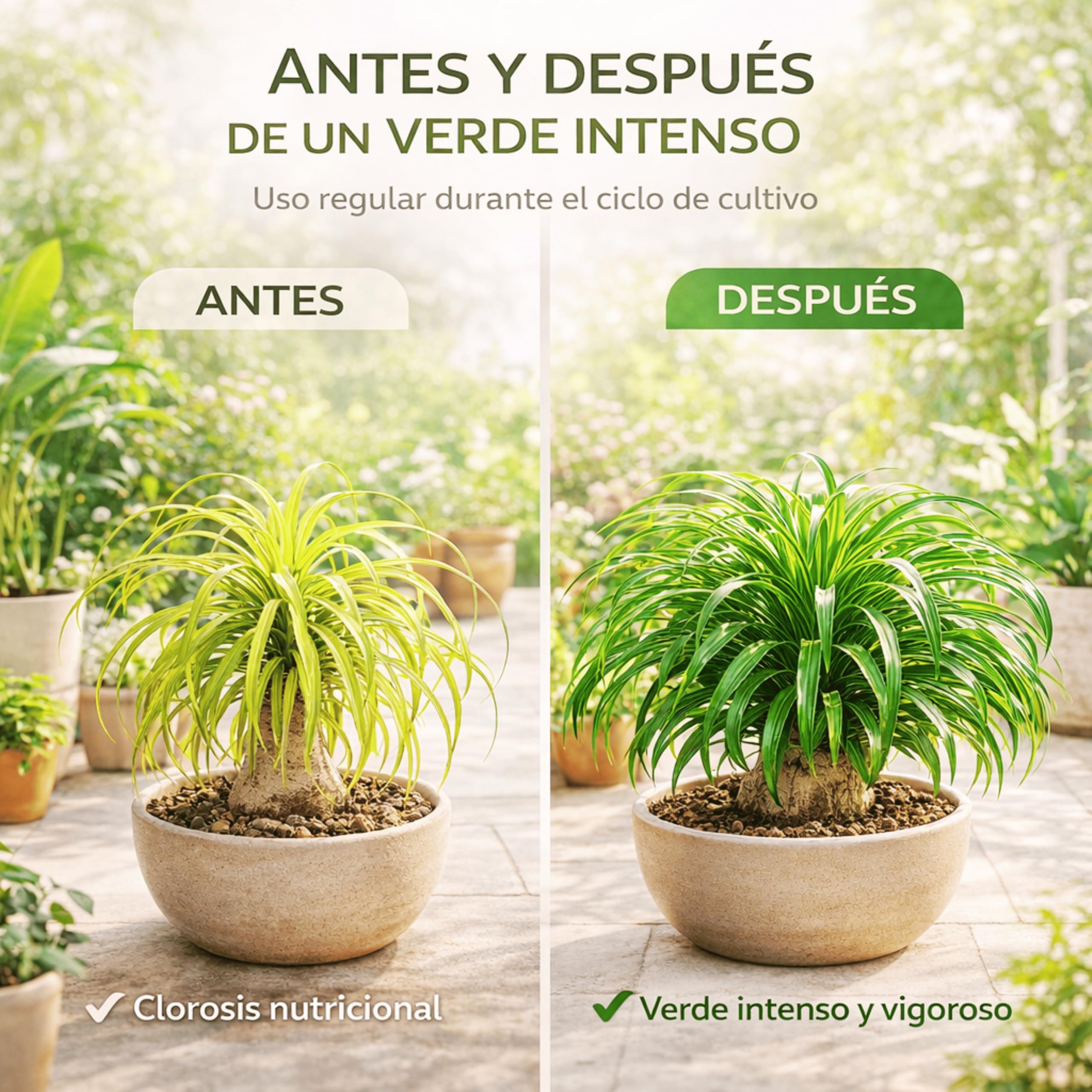Fertilizante Verdimax Reverdecedor con Magnesio y Hierro Quelatado Fortificante Plantas Verdes Elimina Hojas Amarillas y Mejora el Crecimiento Apto para Macetas Jardines Césped de 1L | FERTILIS