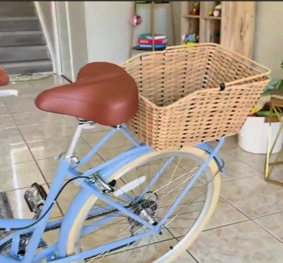 Amazon.com : ZUKKA Rear Bike Basket Woven Bike with Cargo Net Tail