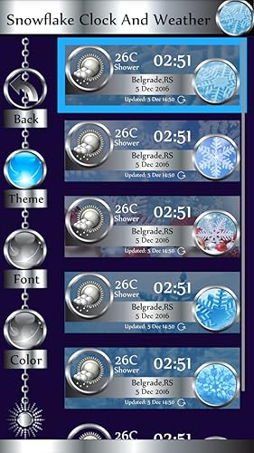 Relógio e tempo do floco de neve