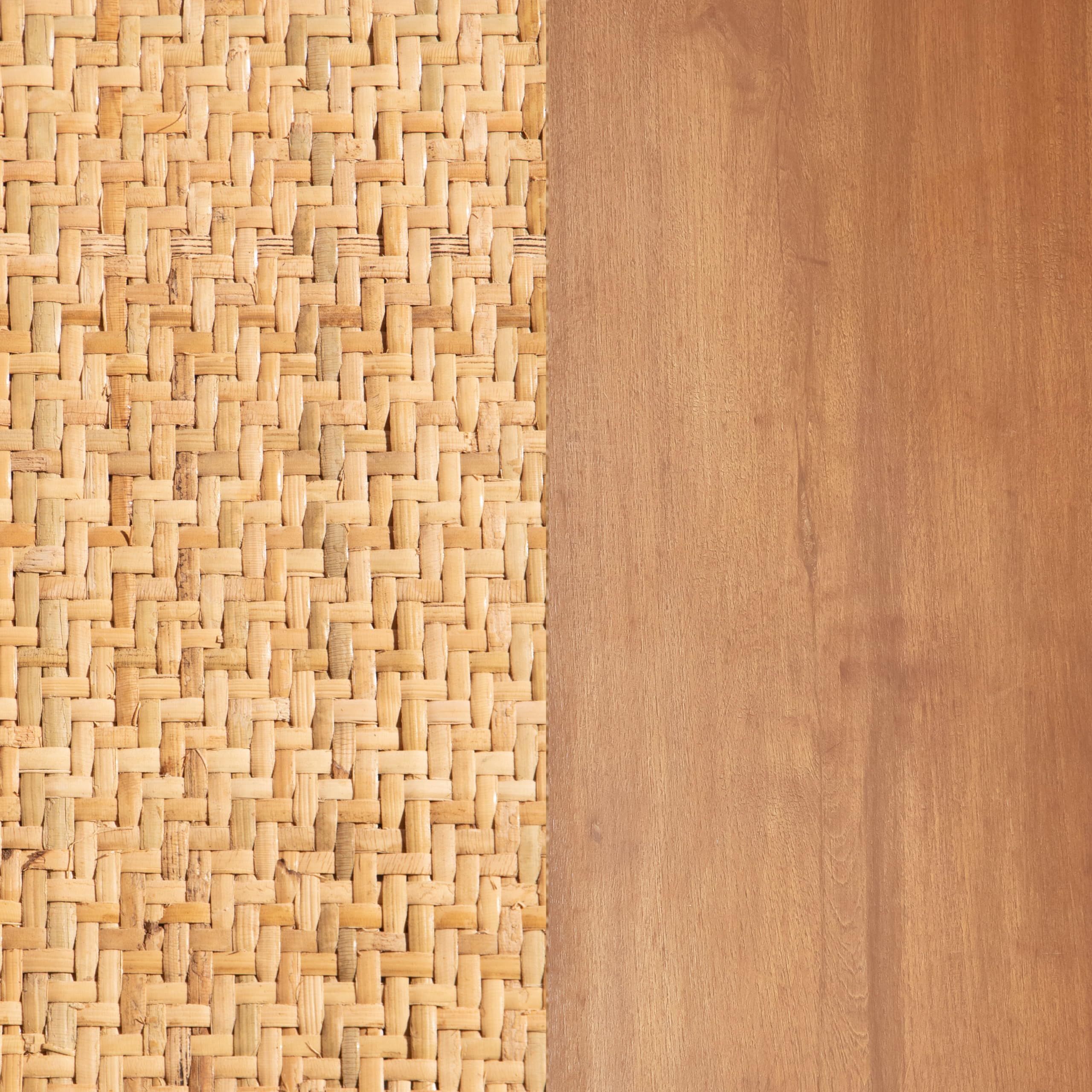 Adec Group Toscana, Pack 2 Sillas de Comedor, Silla Salón, Acabado en Madera Natural y Ratan, Medidas: 43,5 cm (Ancho) x 44,5 cm (Largo) x 87,5 cm (Alto)