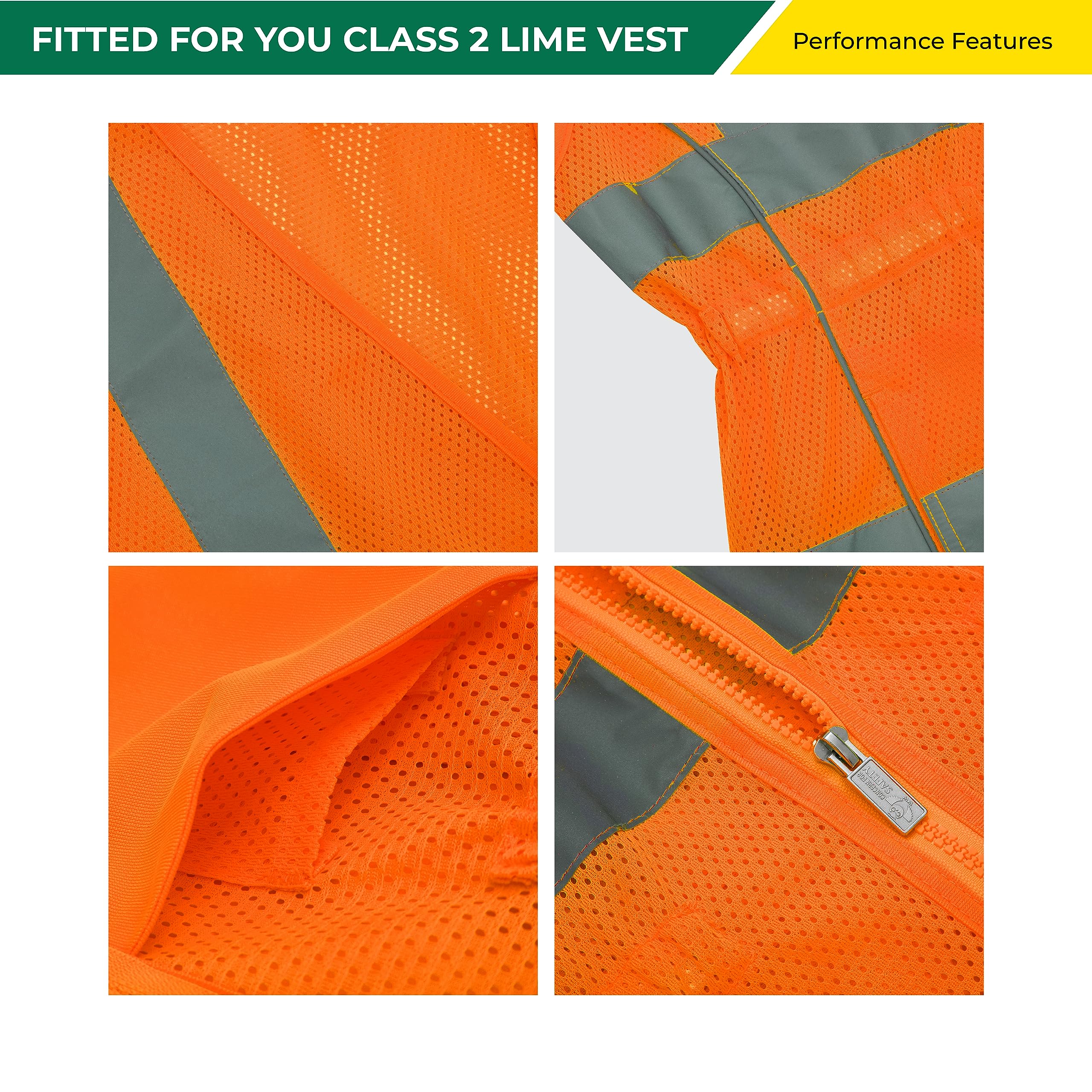 Shine Bright Gilet de sécurité haute visibilité avec sangles réfléchissantes et poches – Premium, doux, durable et respirant