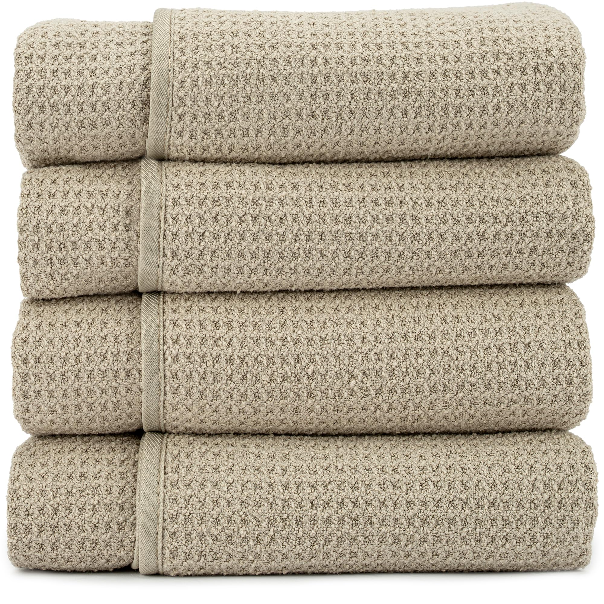 S&T INC. Bath Towels, Premium Waffle Towels for Bathroom, Extra Large, Absorbent Microfiber for Home, Yoga, and Gym, Honeycomb Weave, 30 Inches x 60