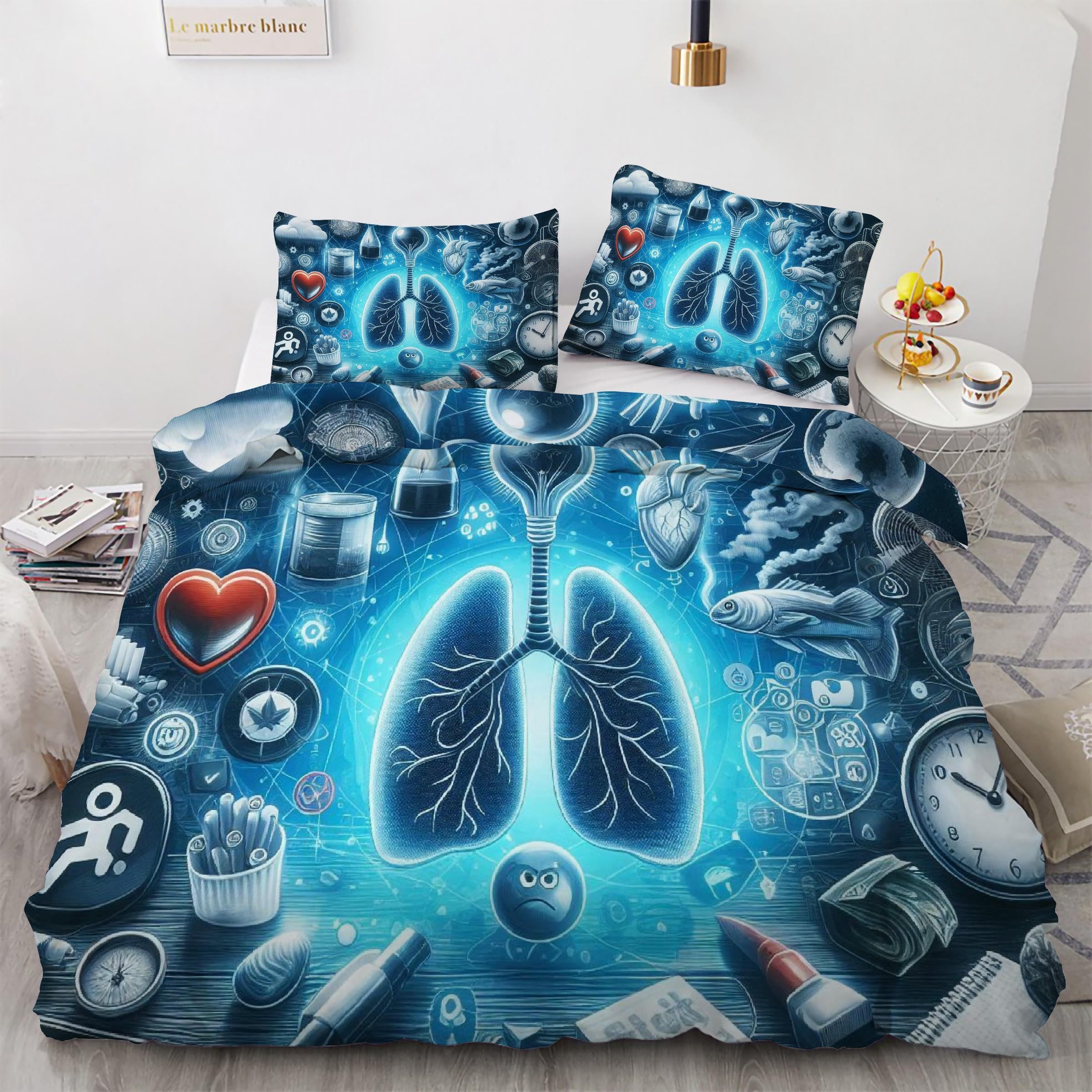 Housse de Couette 200x200 Organe et Équipement de Laboratoire avec 2 Taies d'Oreiller