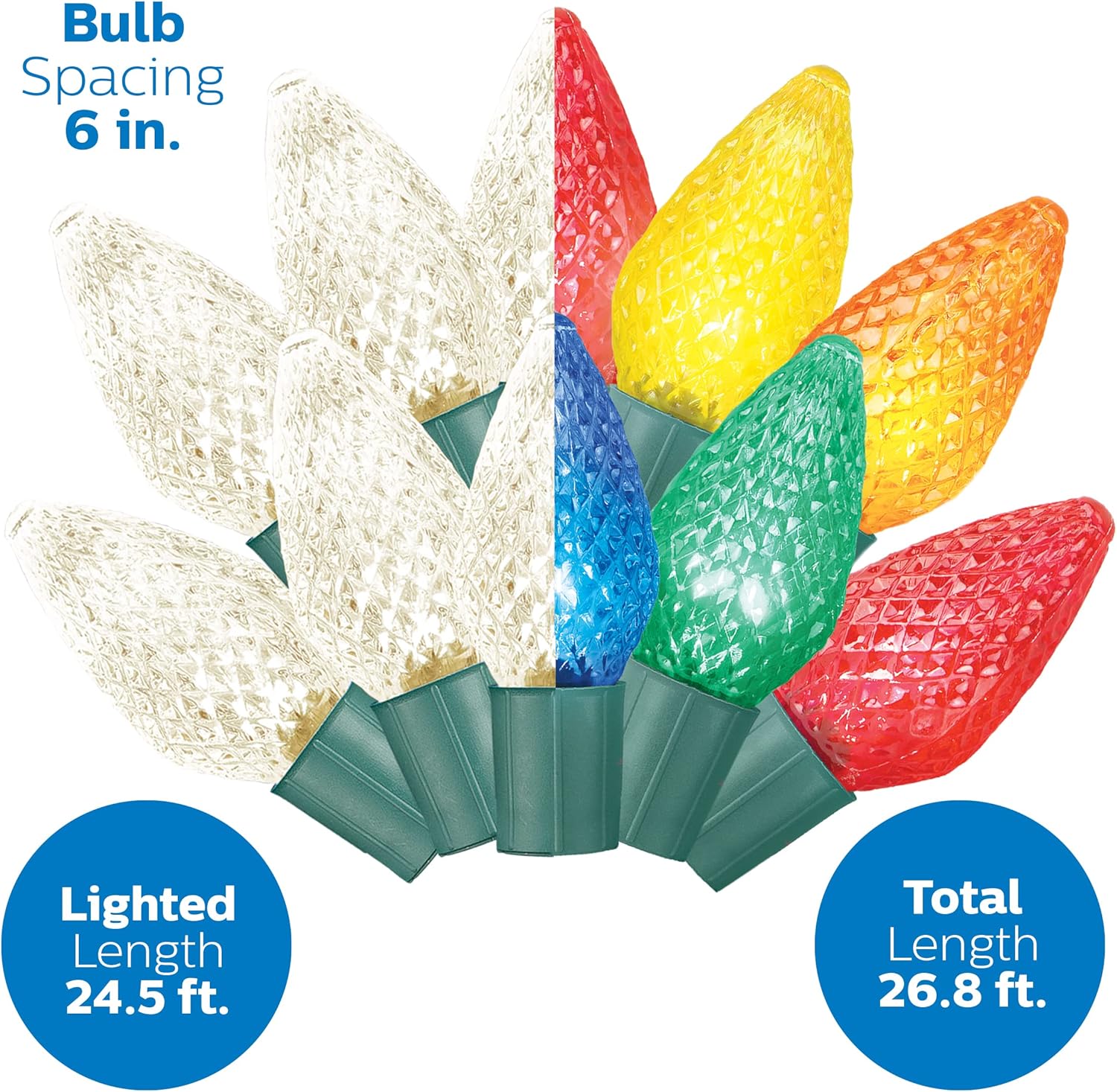 Philips 50LT LED Bicolor Faceted C9 Lights