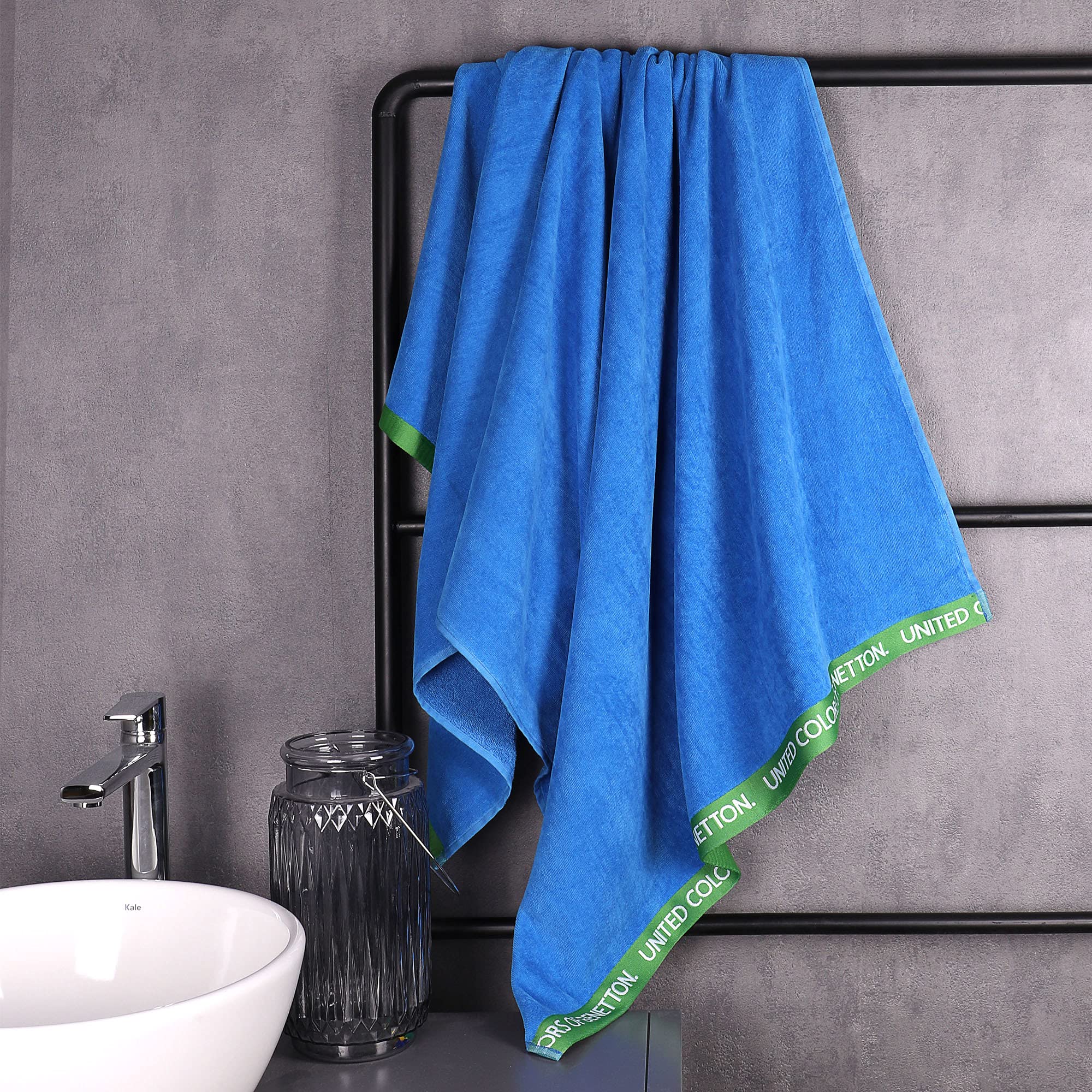SET 2 TOALLA DE PLAYA 90X160CM 380GSM VELOUR 100% ALGODON CASA BENETTON
