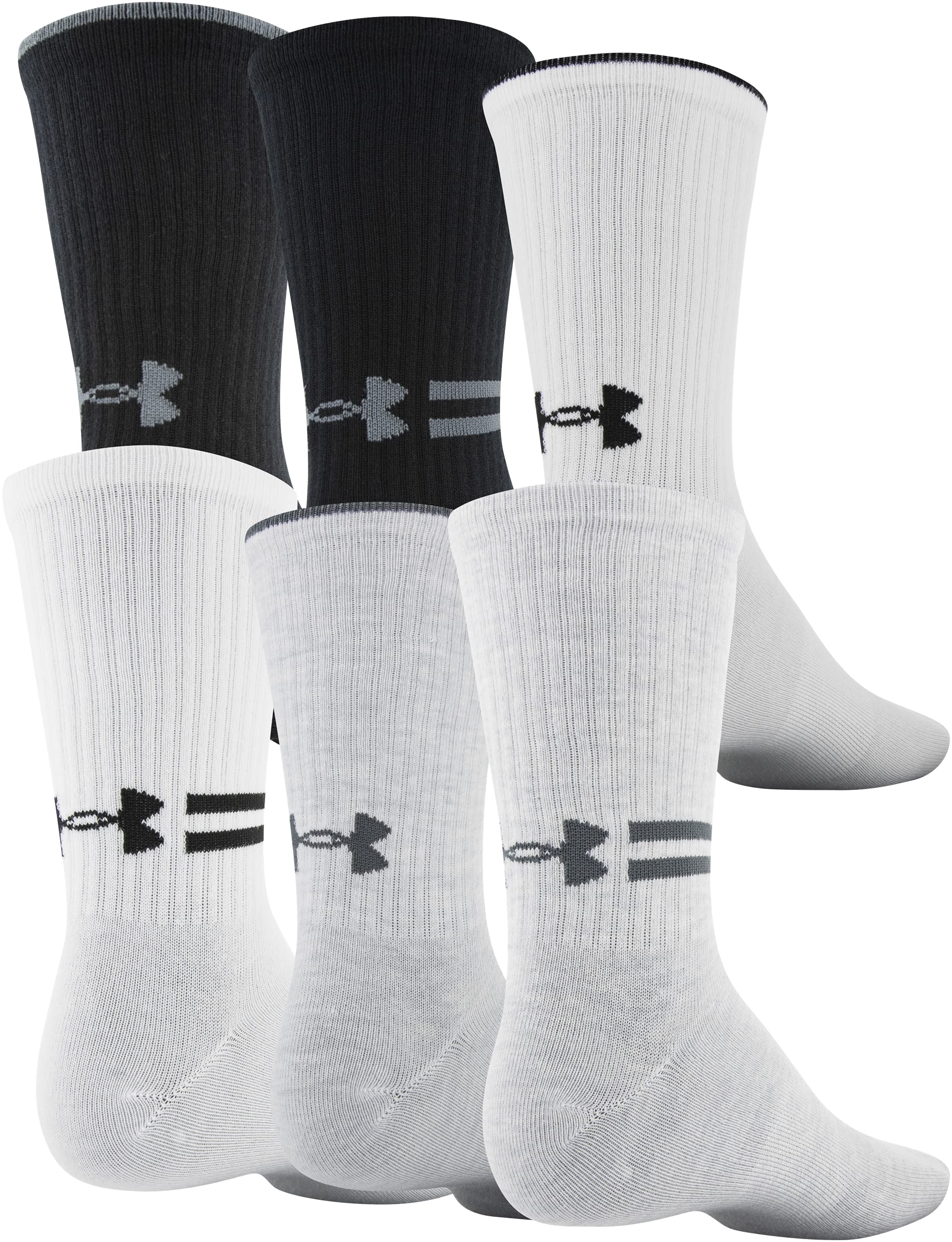 Under Armour Calcetines esenciales para hombre, 6 pares