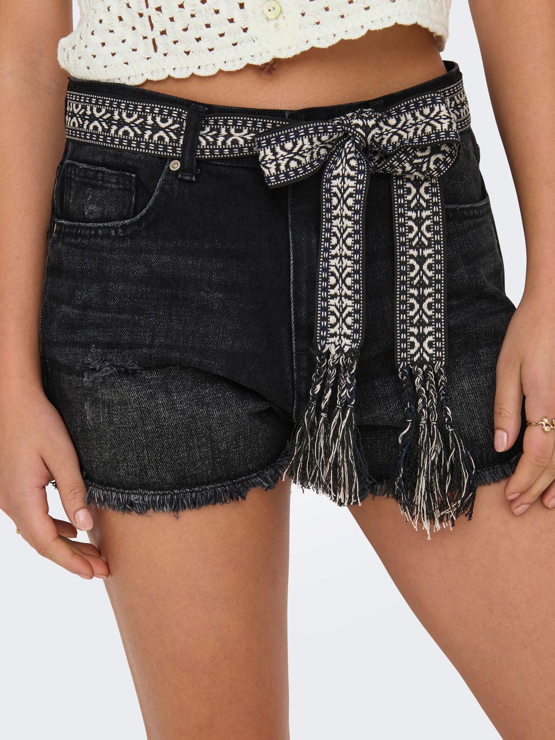 ONLY Denim Shorts ONLROBYN Extra High Waist Straight Fit Denim Shorts
