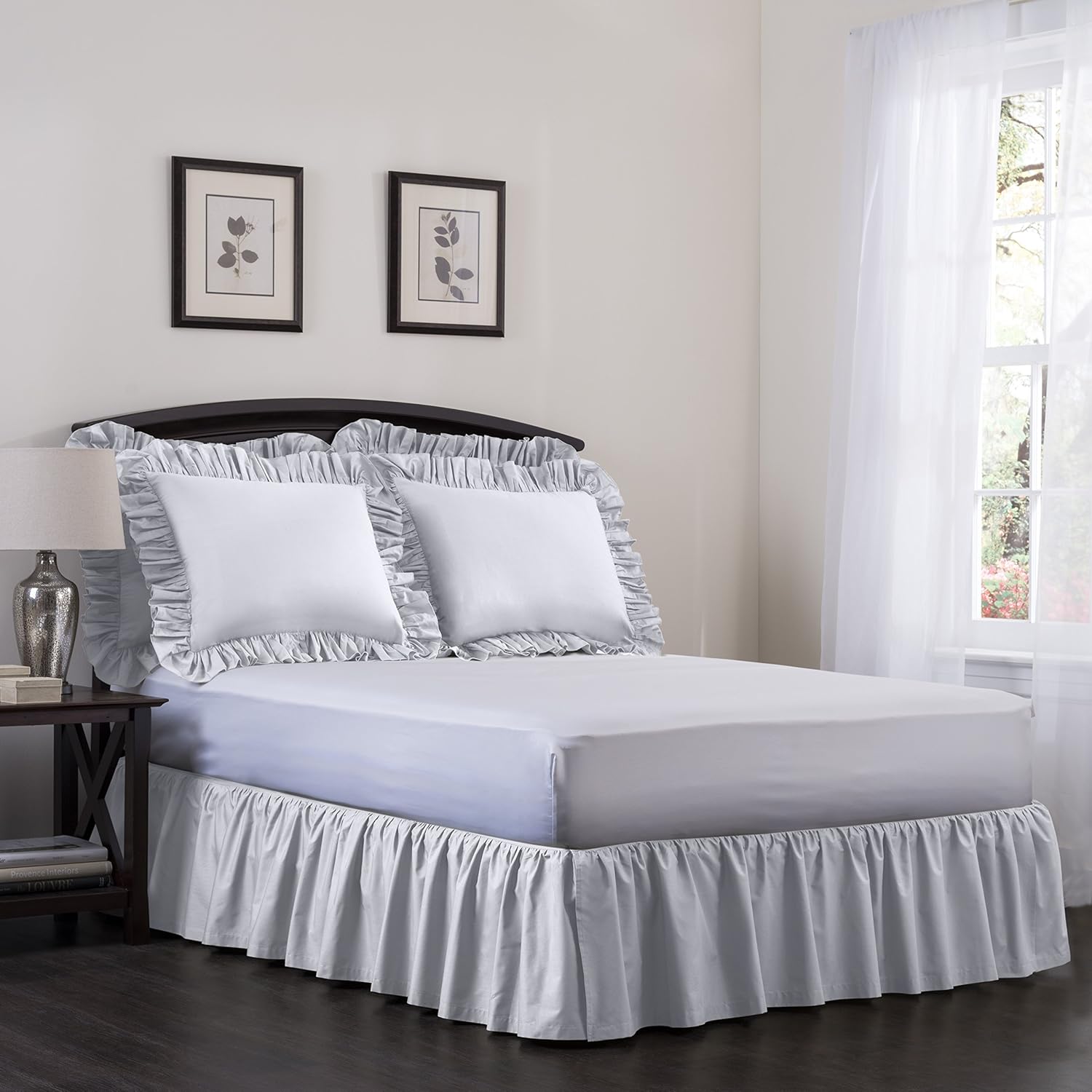 🔥 Cаѕhbасk uр tо 70% Ashton Detachable Bedskirt (Queen Size, White, 14 Drop) - Easy on/Easy Off Ruffled Bed Skirt - by ShopBedding