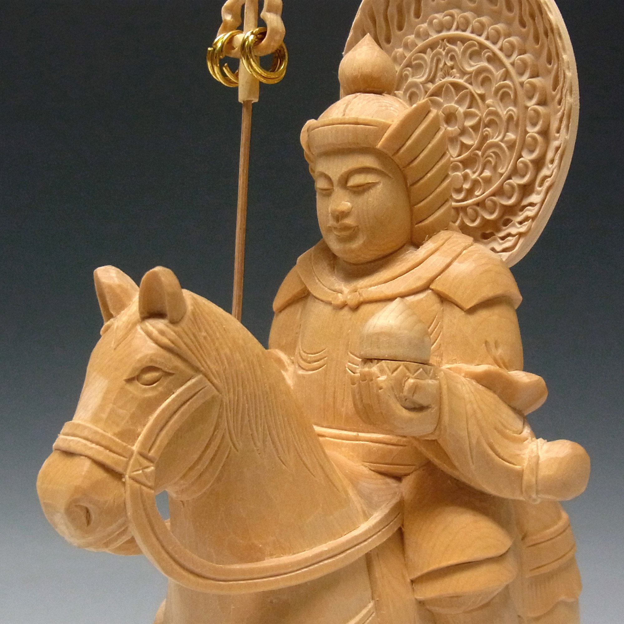 Amazon | 桧 将軍地蔵菩薩 30cm 木彫り 仏像 | Ryusho | 仏像