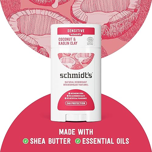 Miniatura 3 de Schmidt's - Desodorante natural unisex Coconut & Kaolin Clay, sin aluminio, sin olores por 24 h, certificado como natural, vegano y libre de