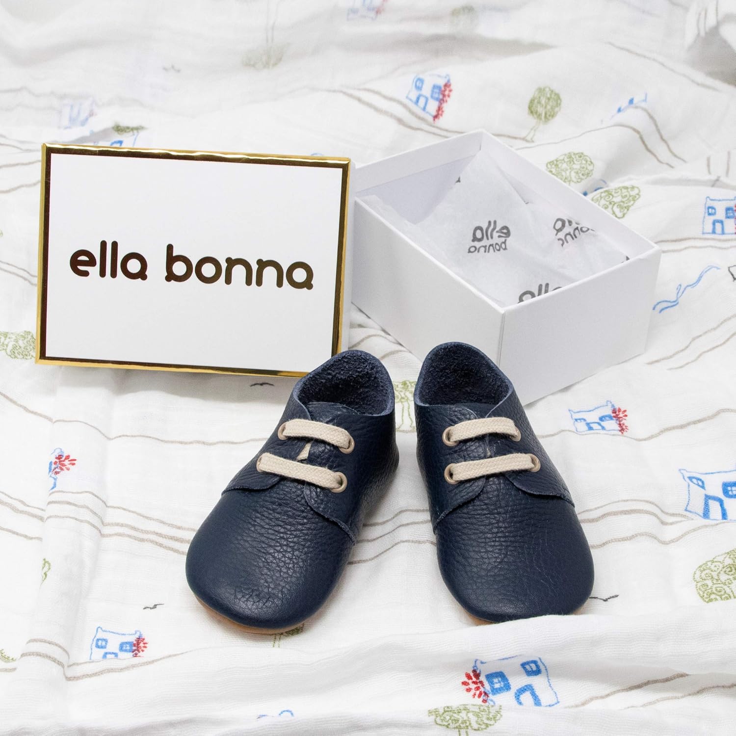  | Ella Bonna Oxford Baby Boy Shoes, Rubber and Soft Sole, Leather Baby Shoes, Toddler Girl Baby Walking Shoes, Newborn Infant Mini Kids Crib Baby Moccasins | Oxfords & Loafers