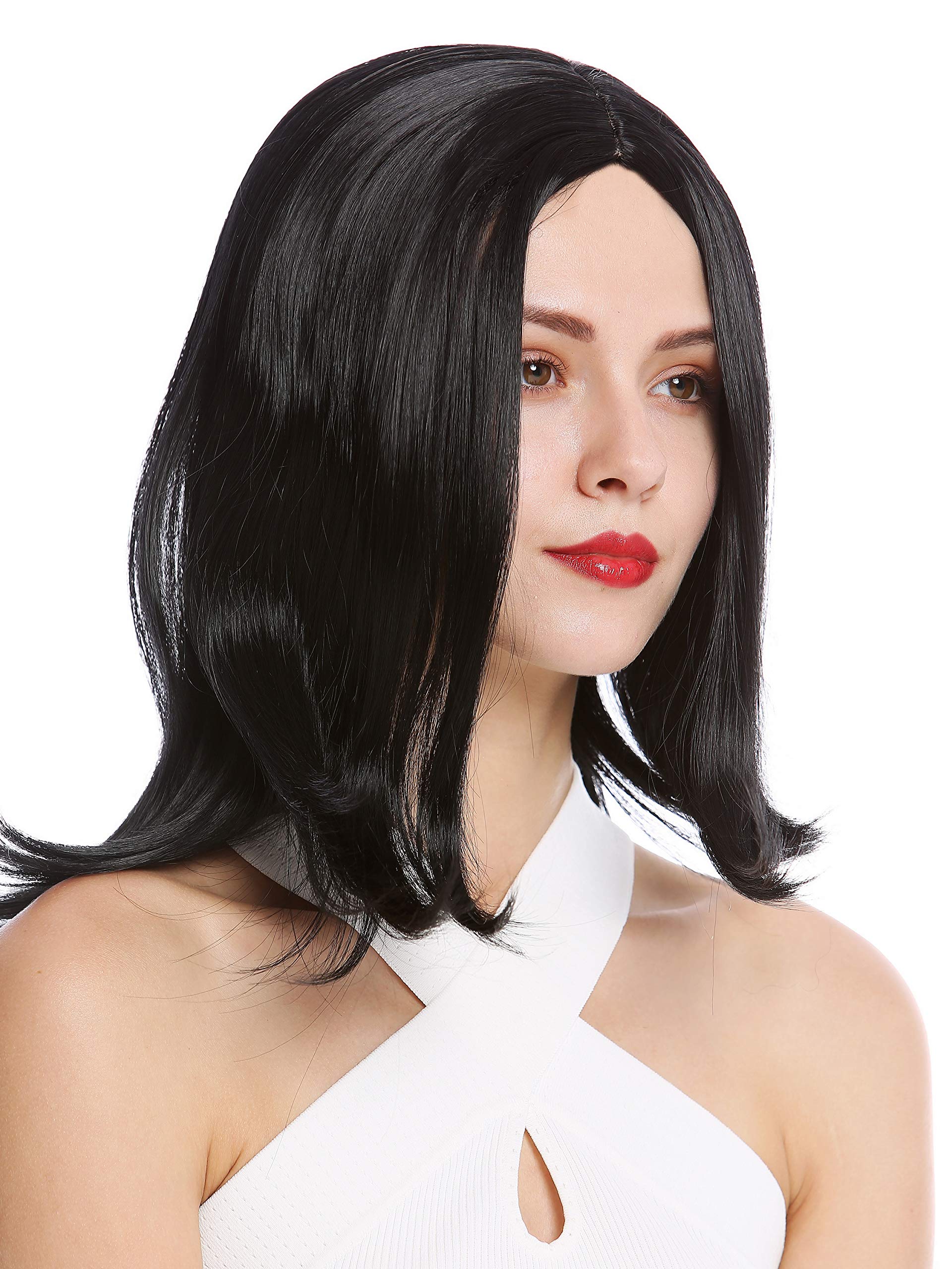 WIG ME UP - YZF-4358-1 Lady Quality Wig short shoulder length Bob Longbob straight slightly off-center (middle) parting black