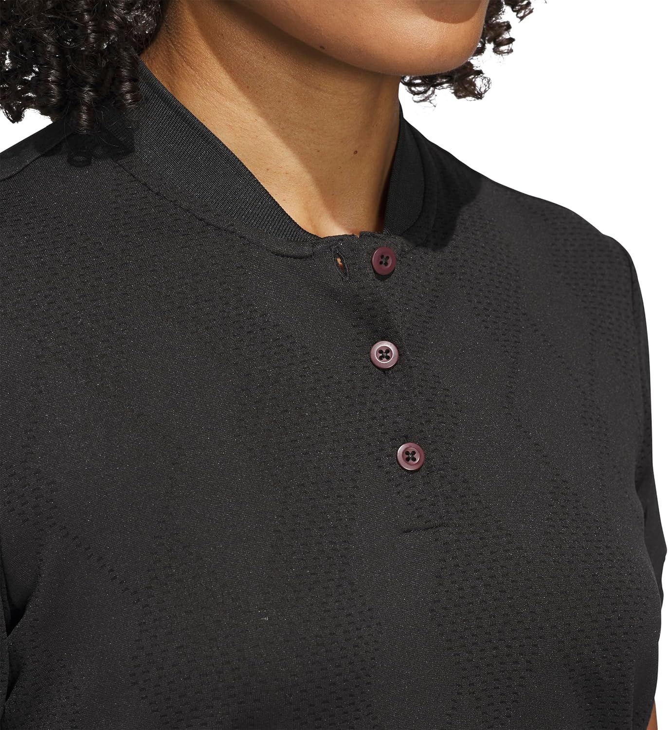 Adidas Womens Ultimate365 Diamond Jacquard Polo Shirt - Image 5