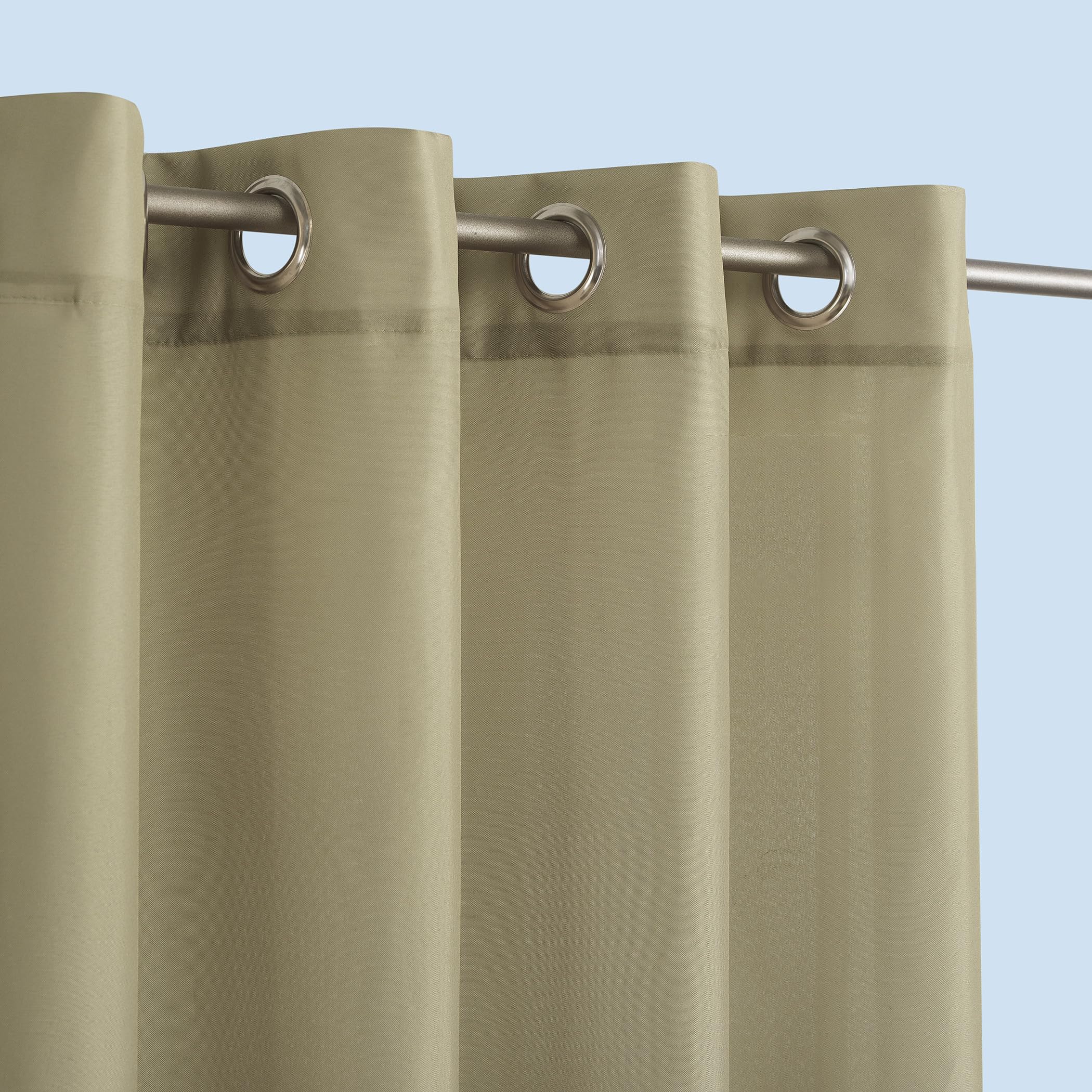 Patio Curtains Outdoor Waterproof Sun Zero Marina Indoor/Outdoor Curtain Panel - 54x95 Inch White UV Protectant Grommet Curtain Sun Zero Blackout Curtains