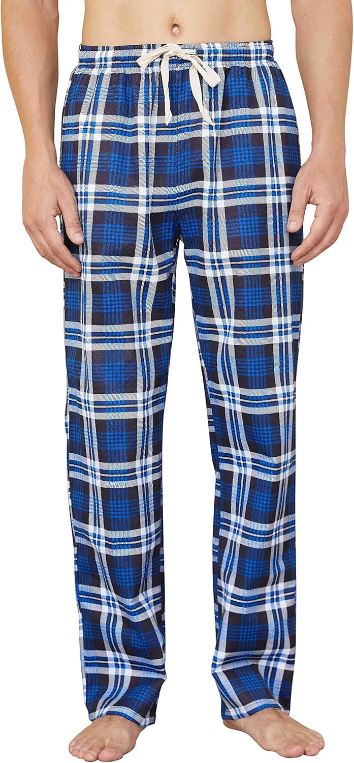 HiddenValor Mens Plaid Cotton Pajama Lounge Pants