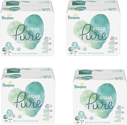 Vista 10 de pampers toallitas para bebé Aqua Pure 56 ct ANTIGUO
