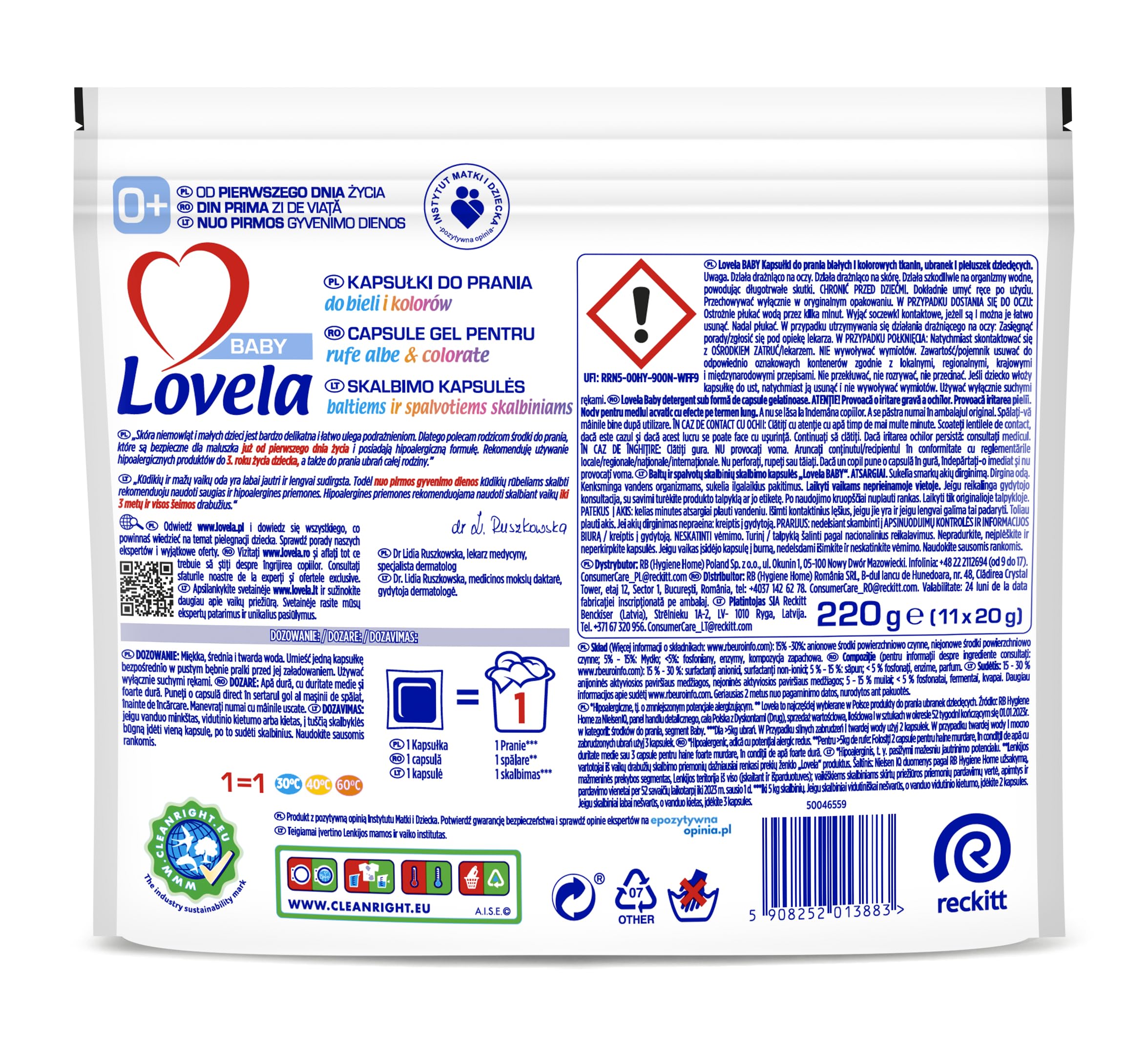 Kapsułki do Prania Lovela Baby Uniwersalne - 11 Sztuk