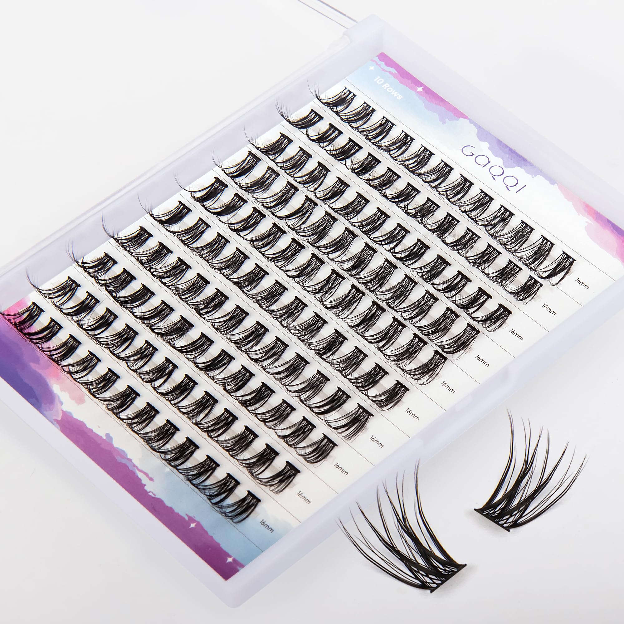 GAQQI Lash Clusters, GQ45 Individual Lashes C Curl, DIY Lash Extension