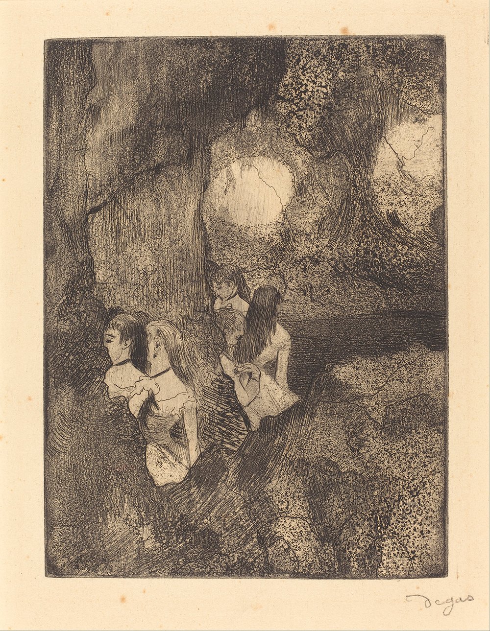 Toile Degas Dancers in The Wings rompre la monotonie