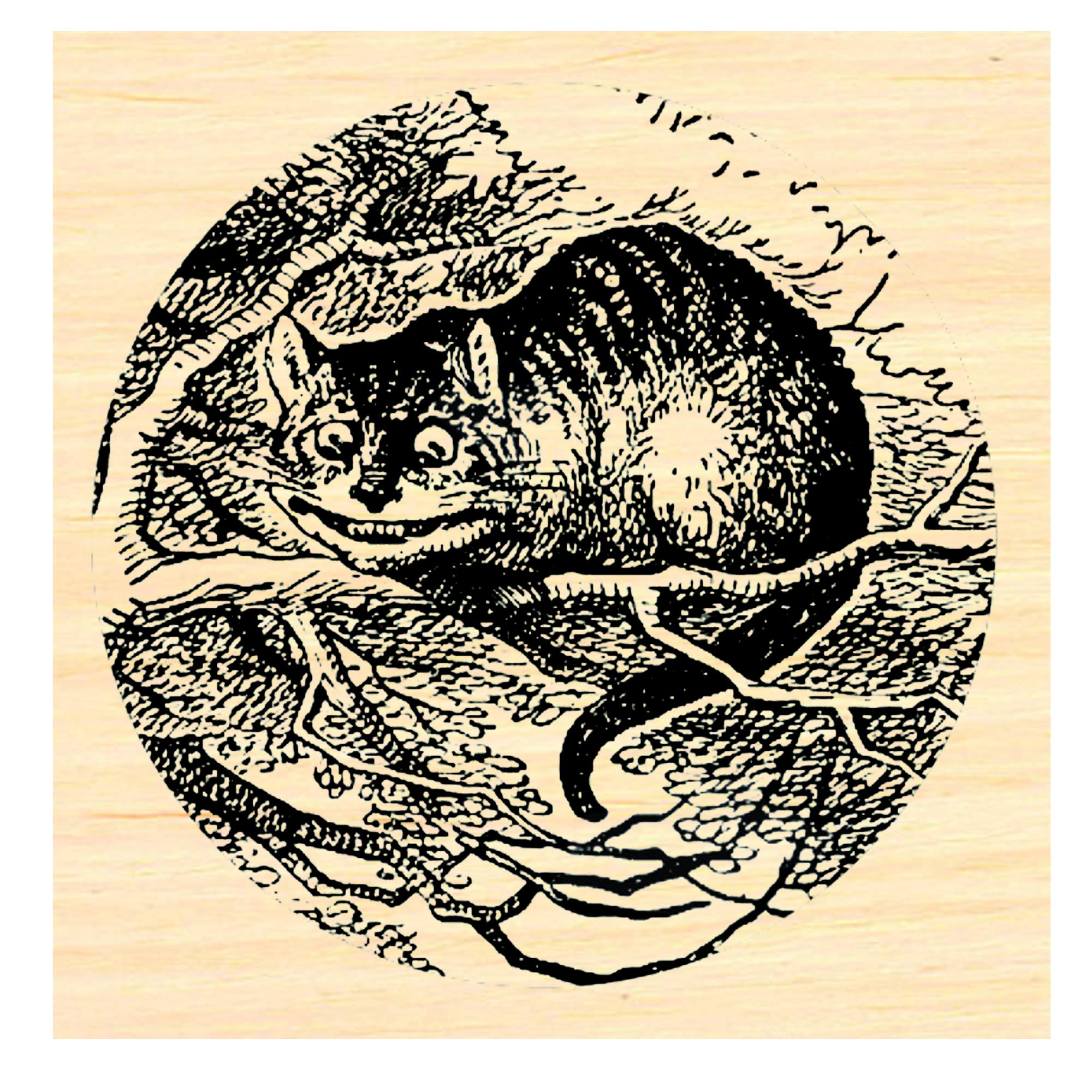 Amazon.com: Alice in wonderland's Cheshire cat Rubber Stamp P50