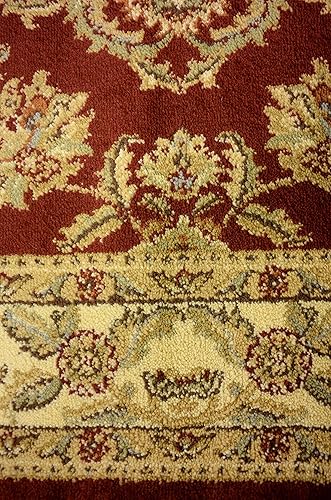 Miniatura 6 de Unique Loom - Colección Voyage - Alfombra redonda tradicional oriental, marrón, Polipropileno, RojoBronceado