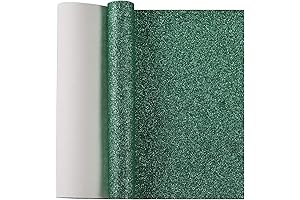 Picheng Green Glitter Faux Leather Sheets