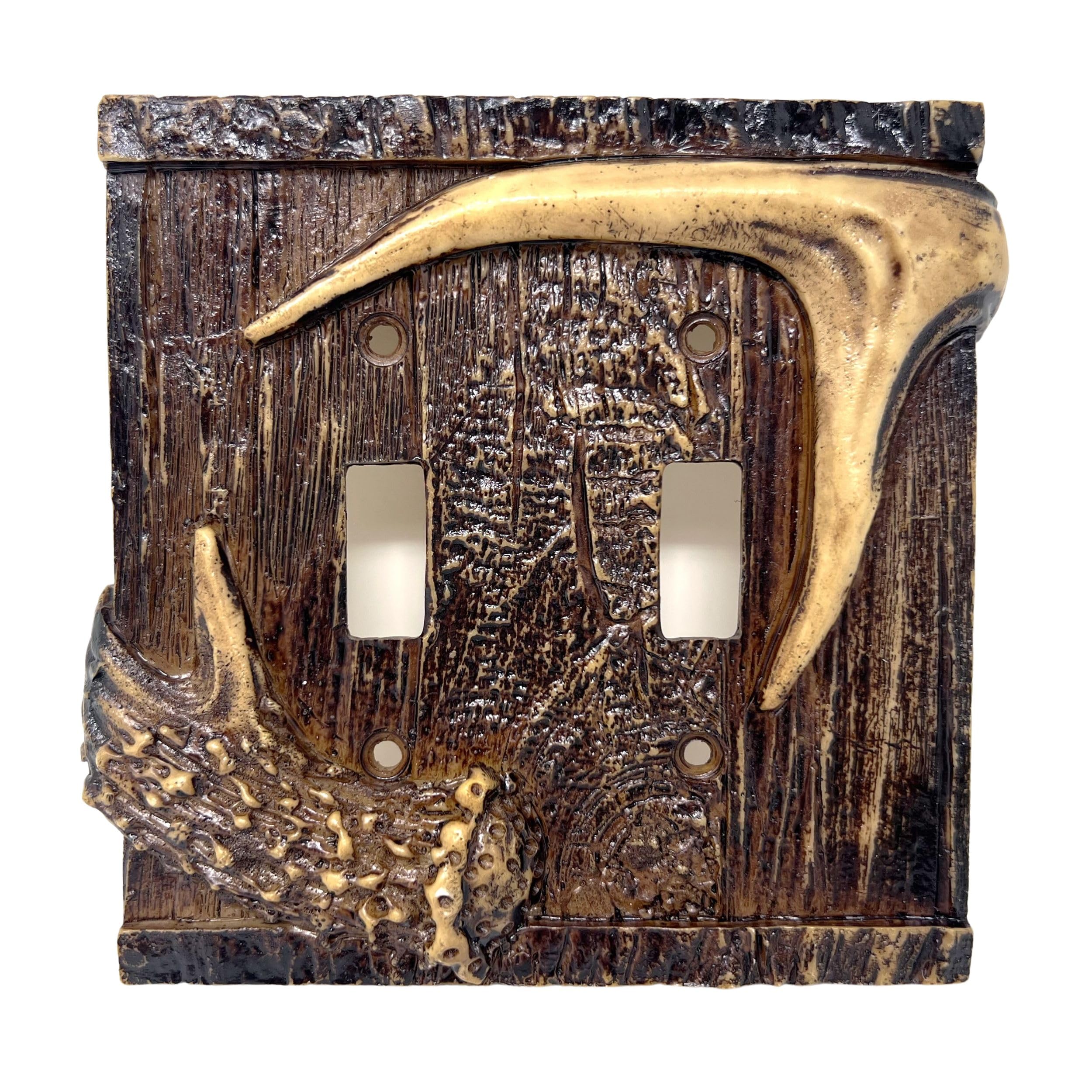 Plaque d interrupteur pour chalet déco bois de cerf