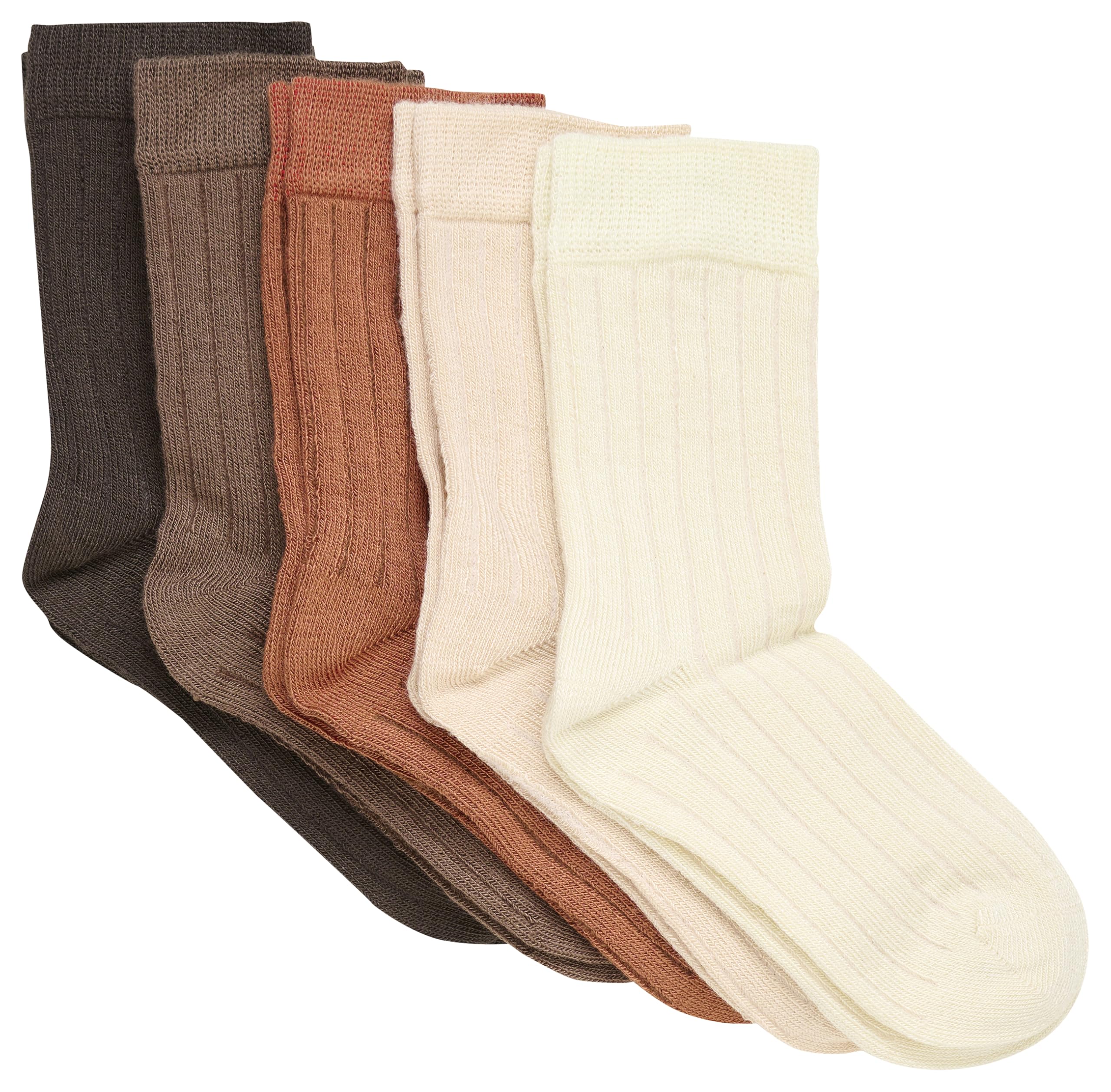 MINYMO Unisex Kinder Ankle Sock - Rib (5-pack) Socken aus Bambus-Viscose (5er Pack)