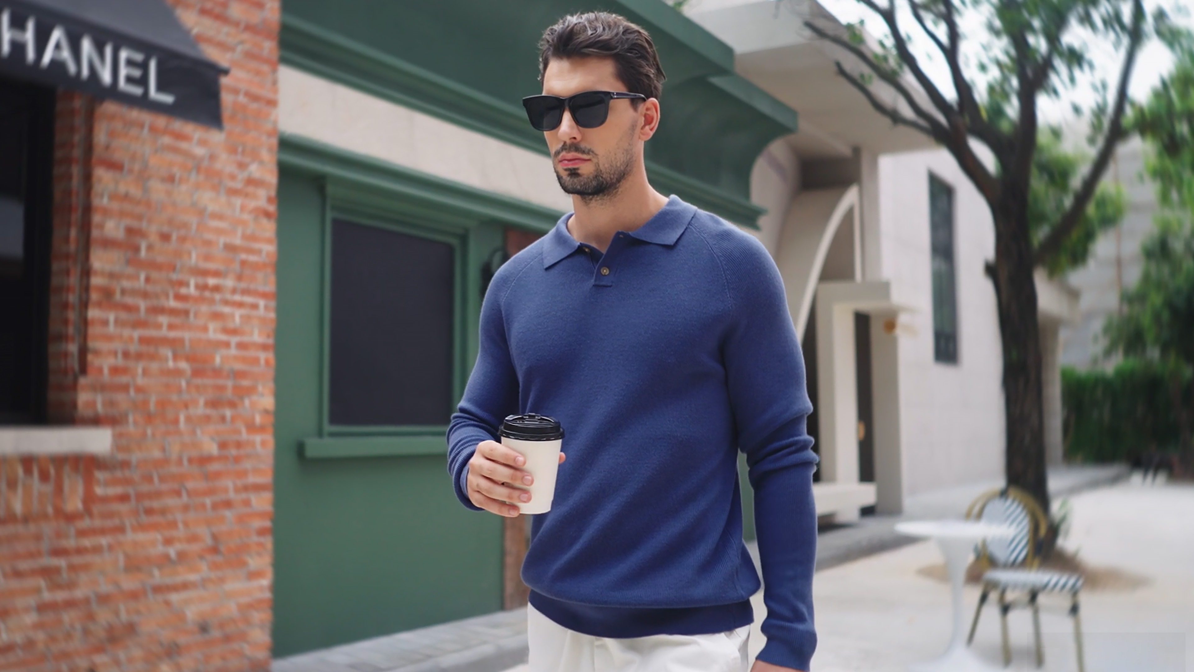Camisetas Polo de manga larga para hombre, tejido suave y antipelusa, estilo casual y deportivo miniatura 7