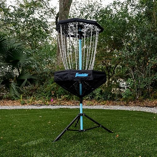 Miniatura 23 de Franklin Sports Cestas de golf de disco – objetivo de golf portátil con cadenas incluidas – Equipo de soporte de cesta de golf de disco