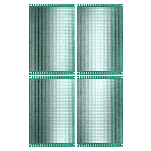 Miniatura 10 de PATIKIL Placa PCB de doble cara de 8.7 x 3.9 in, 4 piezas de 0.063 in de grosor, placa de circuito PCB FR-4 Perfboard para experimentos electrónicos