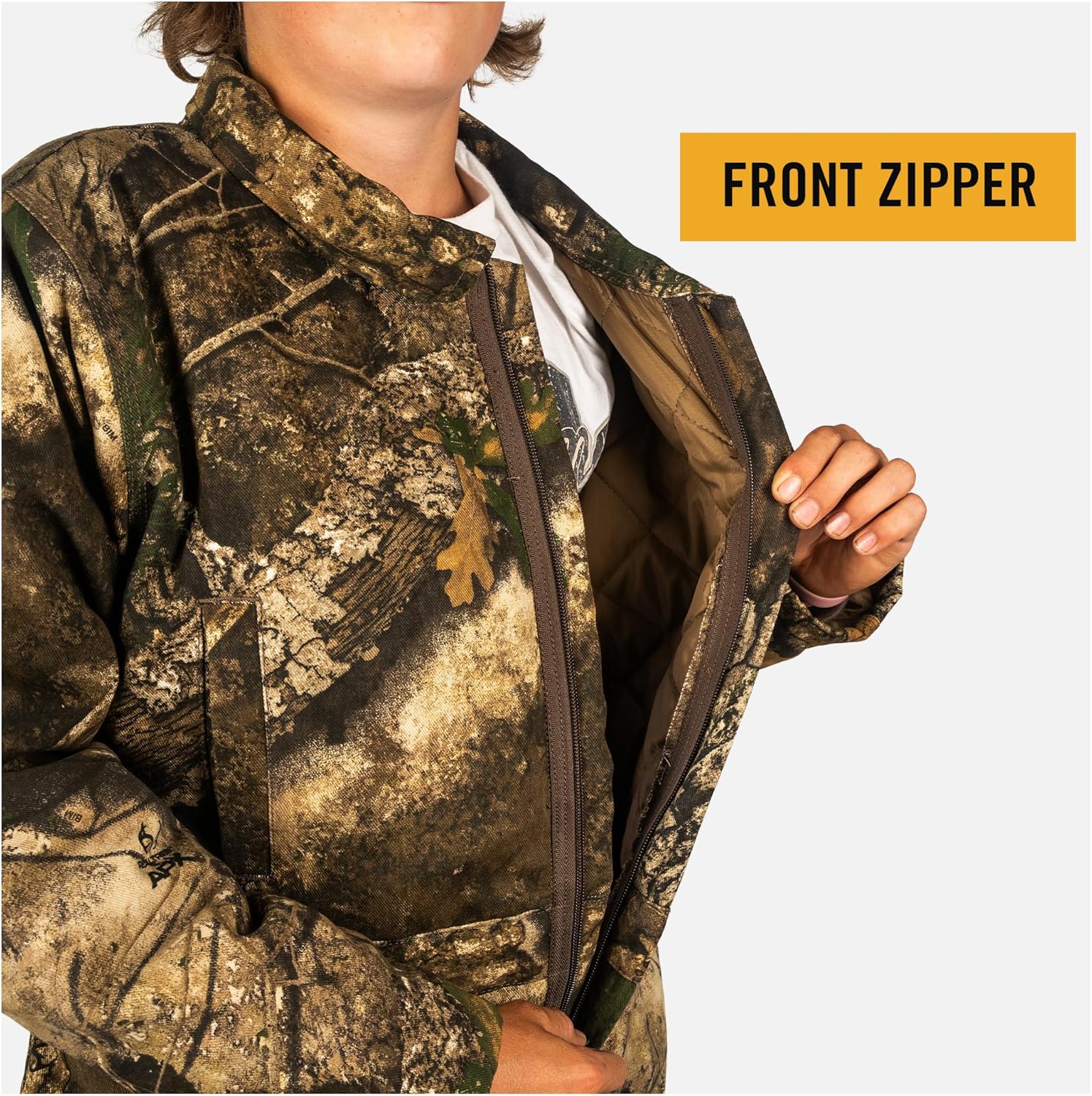 HOT SHOT Youth Camo Hunting Bib, Insulated Camouflage Twill Coverall, Comfortable Kids Hunting Clothes - Image 4