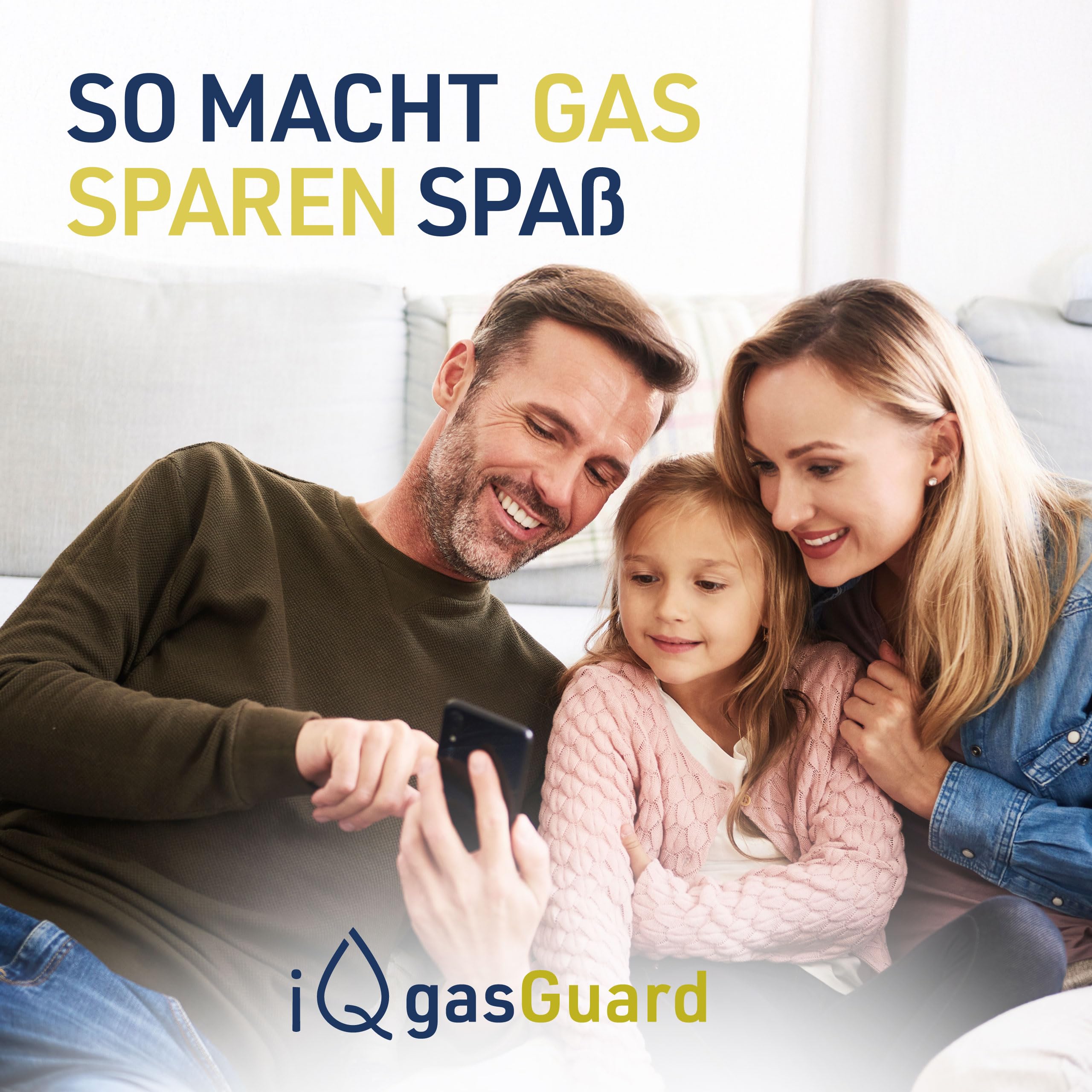 iQ gasGuard inteligentny licznik gazu z interfejsem impulsowym z funkcją alarmu i Wi-Fi - cyfrowy monitoring zużycia gazu i kosztów - licznik zużycia gazu i miernik z WiFi do smartfonów i komputerów