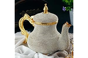 DEMMEX Handcrafted Seductive Turkish Moroccan Gold Arabic Teapot for Unforgettable Tea Ceremonies