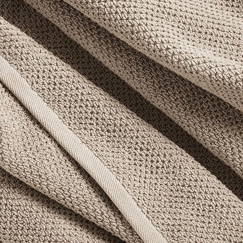 Miniatura 8 de Nate Home by Nate Berkus - Juego de 4 toallas de mano de tejido de arroz texturizado, 100 % algodón, suaves y absorbentes, toallas de baño sólidas