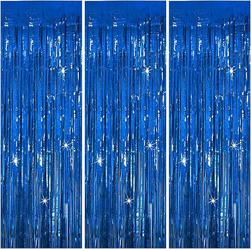 Miniatura 12 de Paquete de 3 Cortinas Doradas para Decoración de Cumpleaños, Telón de Fondo de Lámina Dorada, Guirnaldas Doradas, Decoraciones para Fiestas de